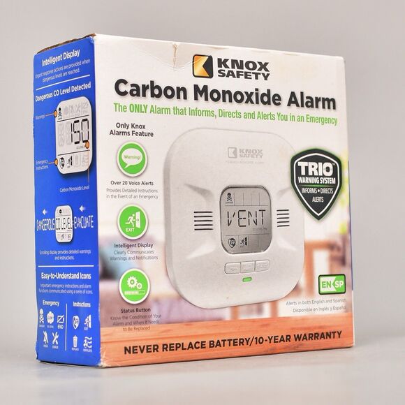 KNOX SAFETY CARBON MONOXIDE ALARM 7200 WHITE - NEW - Picture 1 of 4